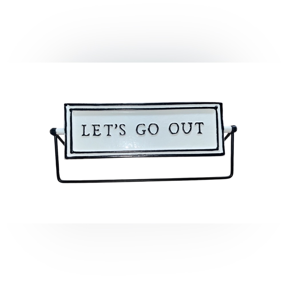 White and Black Decorative Sign